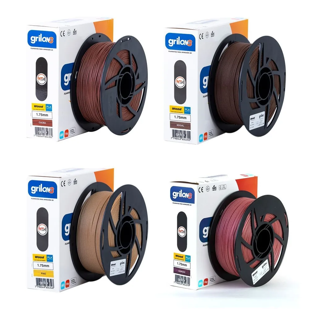 Grilon3 Filamento PLA Wood Madera Grilon3 1kg 1.75mm