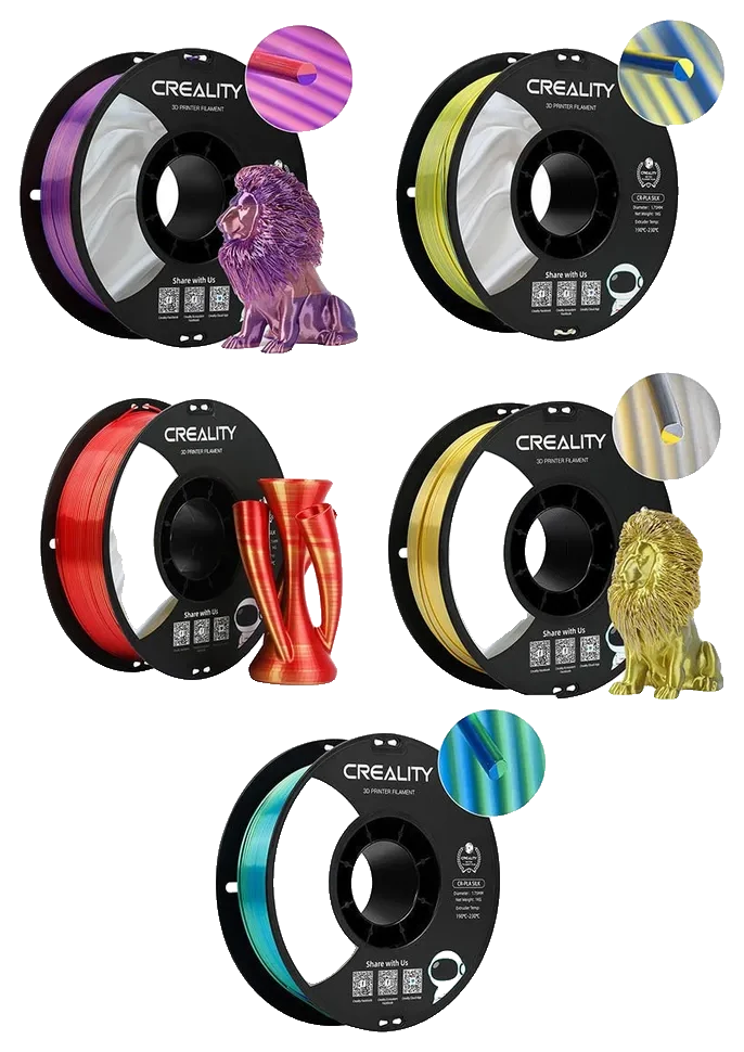 Creality Filamento PLA Silk Seda Dual Creality 1kg 1.75mm