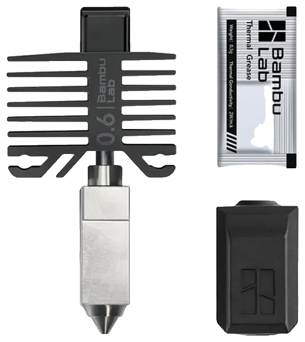 Bambu Lab Hotend con Boquilla Acero Endurecido 0.6mm Bambu X1 y P1